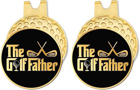 علامة كرة الجولف من Hafhue The Golf Father باللون الأسود والذهبي مع مشبك قبعة مغناطيسي، وإكسسوارات جولف مضحكة وهدايا جولف للرجال والأب الجد، وعيد ميلاد لمحبي الجولف ومحبي الجولف in Saudi Arabia