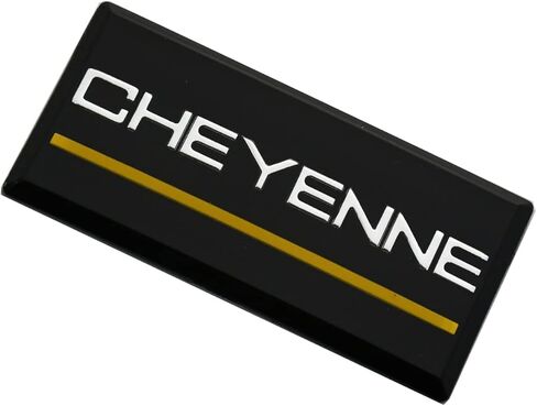 قطعتان من شعارات Cheyenne Cab بديلة لعمود سقف جانبي شيفروليه 88-94 لوحة شارة ثلاثية الأبعاد (أصفر كروم) in Kuwait