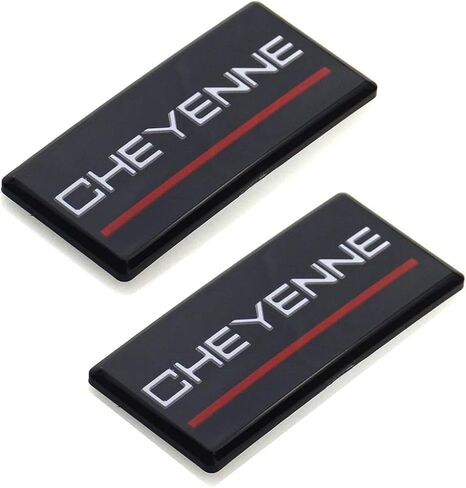 قطعتان من شعارات Cheyenne Cab بديلة لعمود سقف جانبي شيفروليه 88-94 لوحة شارة ثلاثية الأبعاد (أصفر كروم) in Kuwait