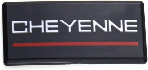 قطعتان من شعارات Cheyenne Cab بديلة لعمود سقف جانبي شيفروليه 88-94 لوحة شارة ثلاثية الأبعاد (أصفر كروم) in Kuwait
