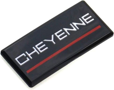 قطعتان من شعارات Cheyenne Cab بديلة لعمود سقف جانبي شيفروليه 88-94 لوحة شارة ثلاثية الأبعاد (أصفر كروم) in Kuwait