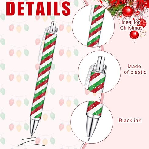 Geyoga 48 Pcs Christmas Pens Retractable Colorful Cute Xmas Ballpoint Pens Black Ink Office School Supplies for Christmas Party, 6 Styles(Classic Style) in Kuwait