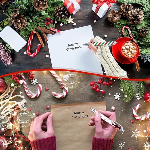 Geyoga 48 Pcs Christmas Pens Retractable Colorful Cute Xmas Ballpoint Pens Black Ink Office School Supplies for Christmas Party, 6 Styles(Classic Style) in Kuwait