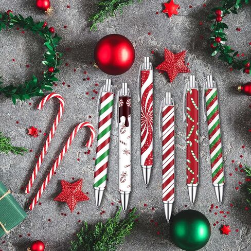 Geyoga 48 Pcs Christmas Pens Retractable Colorful Cute Xmas Ballpoint Pens Black Ink Office School Supplies for Christmas Party, 6 Styles(Classic Style) in Kuwait