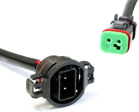 iJDMTOY محولات محول ضوء الضباب للأسلاك شديدة التحمل من 5202/2504/PSX24W إلى موصلات Deutsch DT DTP، متوافقة مع مصابيح جراب LED المكعبة، وشريط إضاءة LED، ومصابيح عمل LED، إلخ in Saudi Arabia