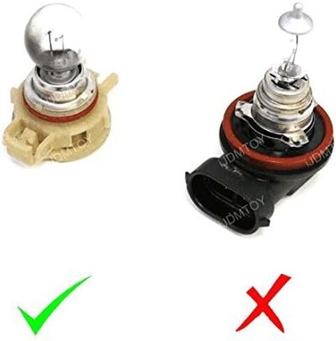 iJDMTOY محولات محول ضوء الضباب للأسلاك شديدة التحمل من 5202/2504/PSX24W إلى موصلات Deutsch DT DTP، متوافقة مع مصابيح جراب LED المكعبة، وشريط إضاءة LED، ومصابيح عمل LED، إلخ in Saudi Arabia