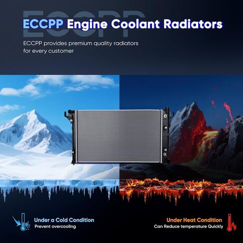 ECCPP Engine Coolant Radiator Compatible with 1994-2001 for Dodge Ram 1500 3.9L 5.2L,1994-1997 for Dodge Ram 2500 5.9L,1994-1997 for Dodge Ram 3500, Replace# 1552 Aluminum Replacement Radiators in Saudi Arabia