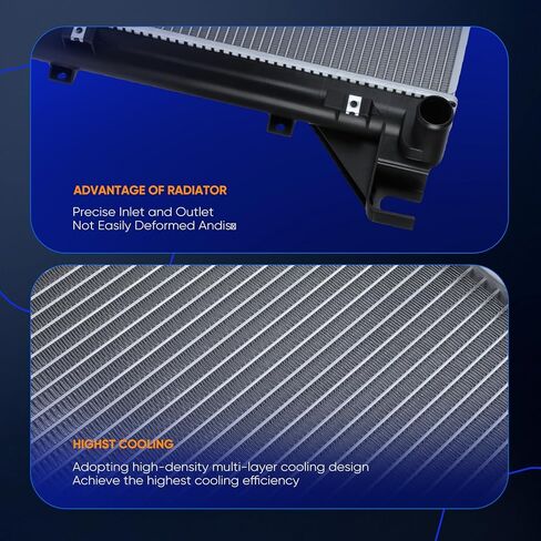 ECCPP Engine Coolant Radiator Compatible with 1994-2001 for Dodge Ram 1500 3.9L 5.2L,1994-1997 for Dodge Ram 2500 5.9L,1994-1997 for Dodge Ram 3500, Replace# 1552 Aluminum Replacement Radiators in Saudi Arabia