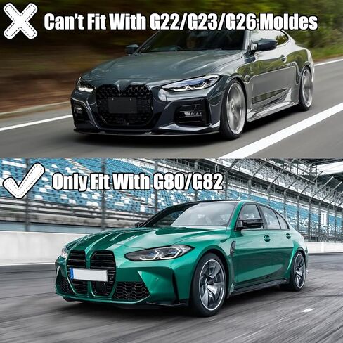 شبكة الكلى المصد الأمامي على طراز CSL متوافقة مع BMW G80 M3 G82 M4 2021-2025 شبكة بديلة لجميع السلاسل تناسب ACC/Non-ACC (مطلية بألياف الكربون) in Kuwait