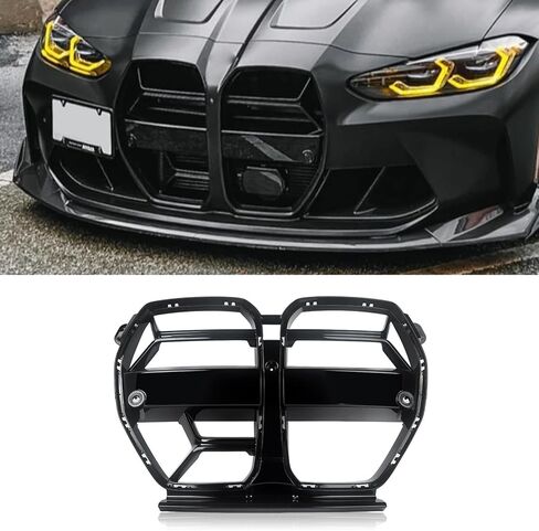 شبكة الكلى المصد الأمامي على طراز CSL متوافقة مع BMW G80 M3 G82 M4 2021-2025 شبكة بديلة لجميع السلاسل تناسب ACC/Non-ACC (مطلية بألياف الكربون) in Kuwait