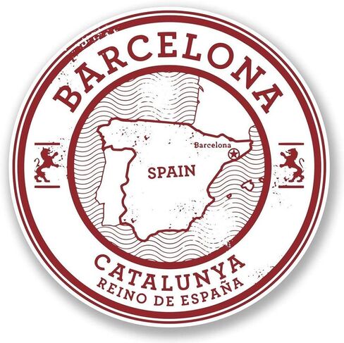 Barcelona Catalunya Spain Round Steel Metal Key Chain Keychain Ring Double Sided Deisgn in Saudi Arabia