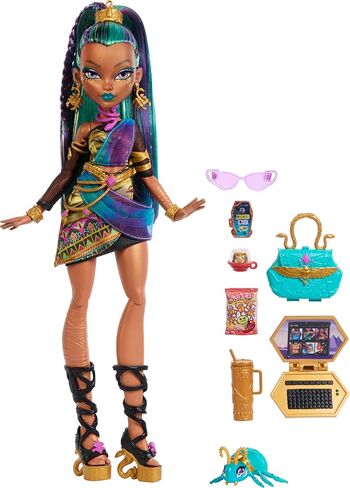 Monster High Clawdeen Wolf Doll with Pet Dog Crescent and Accessories like Backpack, Planner, Snacks and More in Kuwait