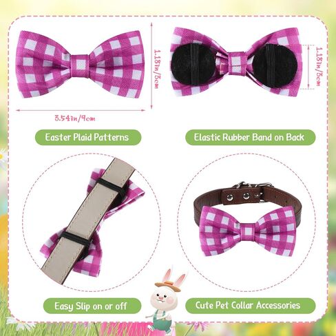Silkfly 60 Pcs Wedding Plaid Dog Collar Bow Ties Bulk Bachelorette Valentine's Dog Bowtie Holiday Dog Accessories Grooming Supplies Puppy Bows Detachable Collar Charms for Small Medium Large Dogs Cat in Saudi Arabia
