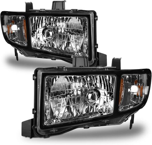 AKKON - Fit 2006-2014 Honda Ridgeline Pickup 06-14 مصابيح أمامية من نوع الهالوجين + نمط الركاب OE in Saudi Arabia