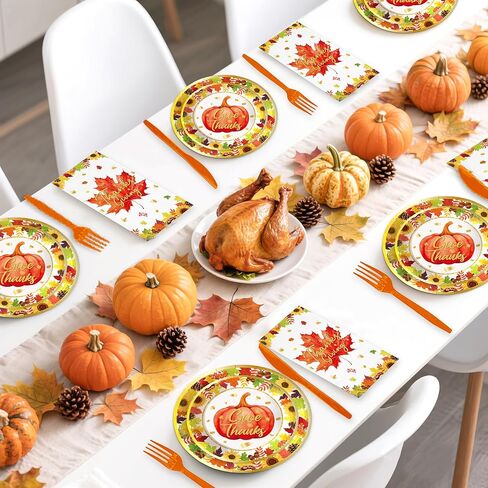 50PCS Thanksgiving Napkins, Autumn Disposable Paper Decorative Guest Napkins, Fall Harvest Pumpkin Hand Towel for Party Lunch Dinner Kitchen Bathroom Decor in Saudi Arabia