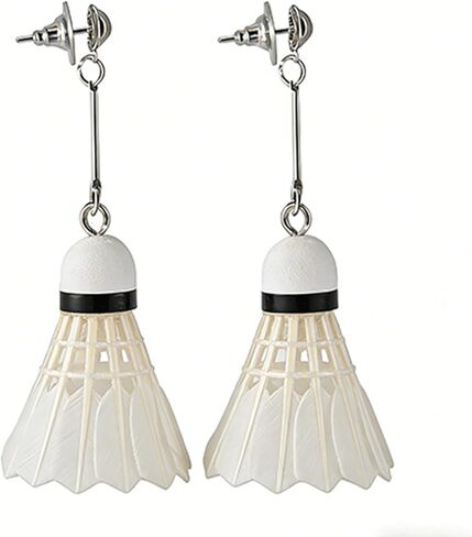 Fashion Badminton Dangle Drop Earrings for Women Teen Girls Funny Tiny Badminton Unique Earrings Personalized Lightweight Earrings Jewelry Gifts in Saudi Arabia