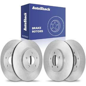 استبدال دوارات الفرامل الأمامية والخلفية المحفورة والمشقوقة من AutoShack لـ 2005-2010 Ford Mustang 4.0L V6 RWD E-Coated 4-PC Set ShadowGuard in Kuwait