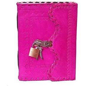 TUZECH Leather Journal for Men and Women Diary to Write Poems,Sketchbook Book of Shadows, Record Keeping Notebook Personal Memoir with Lock and Key Leather Bound - Unlined (Blue) in Kuwait