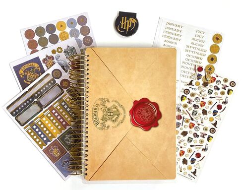 Paper House Productions Harry Potter Hogwarts Letter 12 Month Undated 7.5" Planner Set with Month and Event Flag Stickers and More! in Saudi Arabia