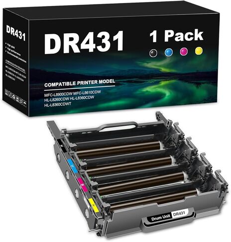 عبوة واحدة من وحدة الطبل DR431 ذات الإنتاج العالي المعاد تصنيعها DR431 لاستبدال Brother DR431 DR431CL لطابعة MFC-L8610CDW MFC-L8900CDW MFC-L9570CDW HL-L8360CDW HL-L8360CDWT HL-L8260CDW (ليست حبرًا) in Saudi Arabia