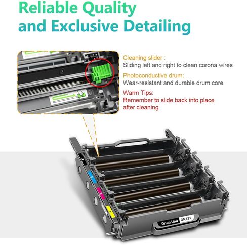 عبوة واحدة من وحدة الطبل DR431 ذات الإنتاج العالي المعاد تصنيعها DR431 لاستبدال Brother DR431 DR431CL لطابعة MFC-L8610CDW MFC-L8900CDW MFC-L9570CDW HL-L8360CDW HL-L8360CDWT HL-L8260CDW (ليست حبرًا) in Saudi Arabia