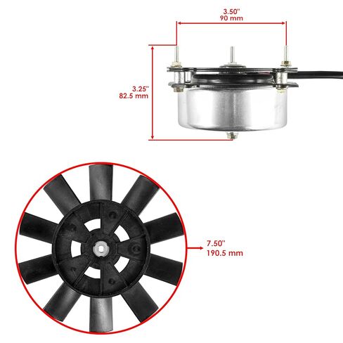 Caltric Radiator Cooling Fan Motor Compatible with Polaris Sportsman 500 400L 1993 1994 1995-1999 in Saudi Arabia