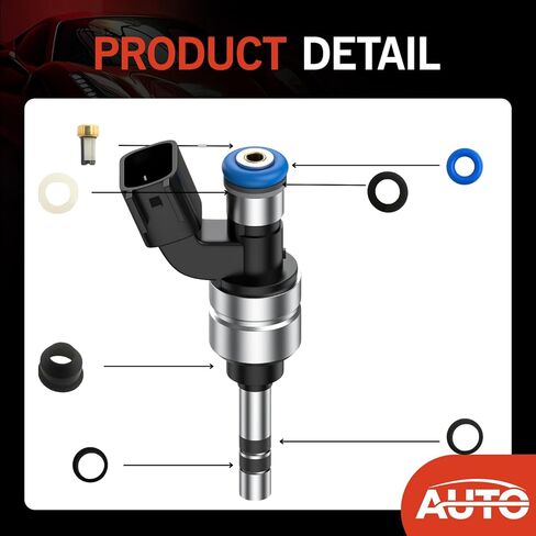Automotive Fuel Injector Seal Kit O-Rings Compatible with Buick Lacrosse Regal Verano Chevrolet Captiva Sport Equinox Malibu GMC Terrain Fuel Injector Repair Kits Replace 12633784 in Saudi Arabia