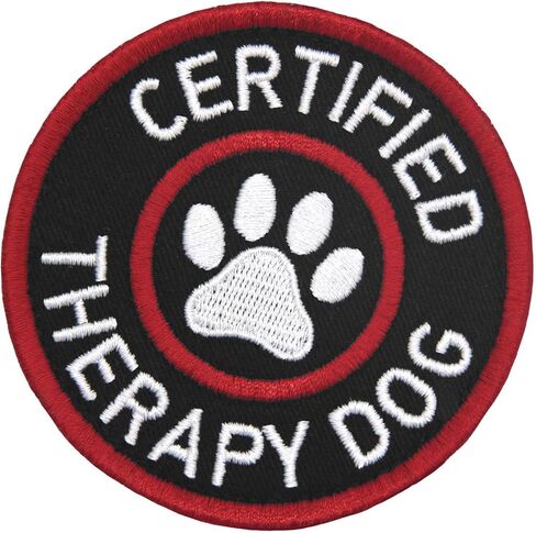 Certified Therapy Dog Service Dog Morale Tactical Patch Embroidered Vest/Harnesses Badge Fastener Hook & Loop Emblem in Saudi Arabia