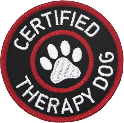 Certified Therapy Dog Service Dog Morale Tactical Patch Embroidered Vest/Harnesses Badge Fastener Hook & Loop Emblem in Saudi Arabia
