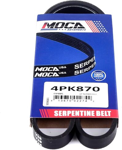 MOCA 3PK630 & 5PK970 & 4PK870 EPDM Serpentine Belt fits For Toyota 1993-1997 Corolla Base Sedan 4-Door 1.6L, 1993-1997 Corolla DX Sedan 4-Door 1.8L, 1993-1996 Corolla DX Wagon 5-Door 1.8L in Saudi Arabia