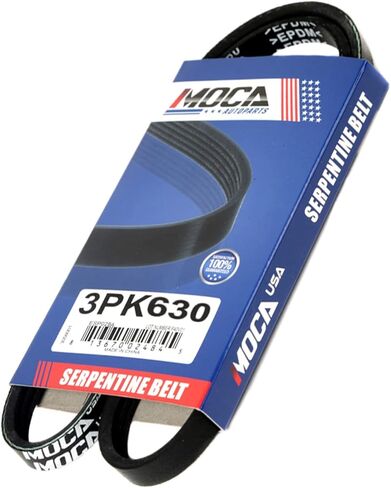 MOCA 3PK630 & 5PK970 & 4PK870 EPDM Serpentine Belt fits For Toyota 1993-1997 Corolla Base Sedan 4-Door 1.6L, 1993-1997 Corolla DX Sedan 4-Door 1.8L, 1993-1996 Corolla DX Wagon 5-Door 1.8L in Saudi Arabia