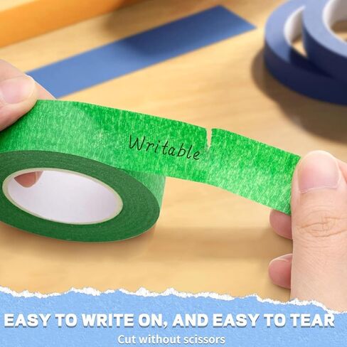 12PCS Colored Masking Tape, Kids Art Supplies, DIY Craft Tape, Colored Tape Rolls, Colored Painters Tape, 1.7cm x 12m (2/3In x 13Yards) in Saudi Arabia