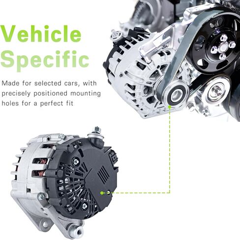 مولد كهربائي جديد متوافق مع Nissan Sentra 2007-2012 L4 2.5L، Rogue 2011-2013 L4 2.5L، Altima 2007-2012 L4 2.5L، استبدال المولد 12V 110Amp 6-Groove 23100-JA02A 11258 in Kuwait