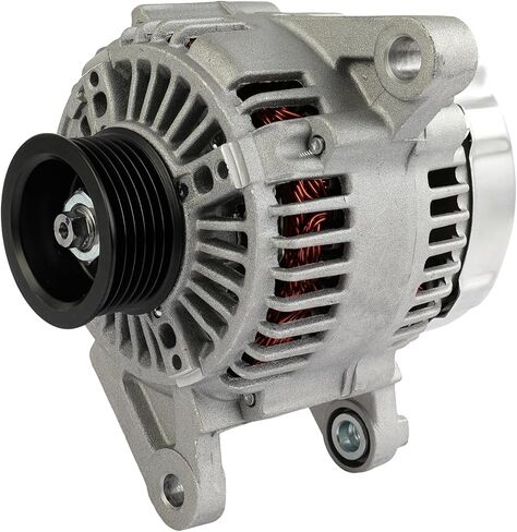 مولد كهربائي SCITOO 13876 مناسب لسيارة Jeep لسيارة Wrangler 4.0L 2001-2006 12V 117A CW 6-Groove Pulley، استبدال # 13876N 13876 1210003810 1210003820 1210003821 56041565AB 56041864AA in Kuwait