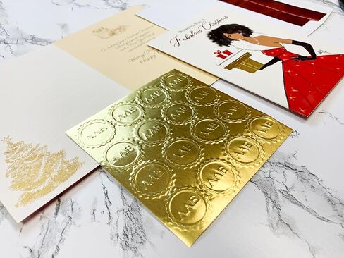 التعبيرات الأمريكية الأفريقية - مجموعة بطاقات عيد الميلاد المنقوشة في صناديق - تصميمات دينية تقليدية - مجموعة من 15 بطاقة (5 × 7) مع مغلفات مبطنة بالرقائق المعدنية وأختام ملصقات ذهبية - مشهد ميلاد 2024 in Kuwait