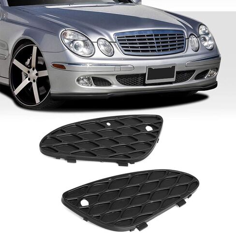غطاء المصد الأمامي من KIMISS، زوج من غطاء شبكة المصد الأمامي شبكة مصبغة 2118850353 مناسب لـ-Benz E-Class W211 E320 E350 E500 2003-2006 in Kuwait