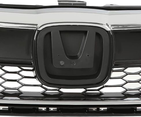 CHEDA Front Bumper Upper Honeycomb Grille Compatible with 2018 2019 20 Honda Fit Jazz Chrome Plastic Grill in Saudi Arabia