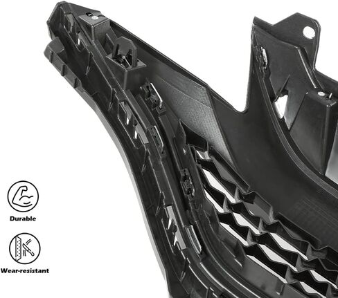 CHEDA Front Bumper Upper Honeycomb Grille Compatible with 2018 2019 20 Honda Fit Jazz Chrome Plastic Grill in Saudi Arabia