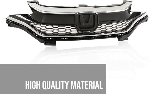 CHEDA Front Bumper Upper Honeycomb Grille Compatible with 2018 2019 20 Honda Fit Jazz Chrome Plastic Grill in Saudi Arabia