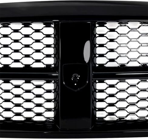 MIC Front Grille Grill Assembly Compatible with 2006 2007 2008 Dodge Ram 1500/2500 / 3500 (Gloss Black) in Saudi Arabia