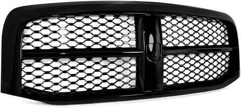 MIC Front Grille Grill Assembly Compatible with 2006 2007 2008 Dodge Ram 1500/2500 / 3500 (Gloss Black) in Saudi Arabia