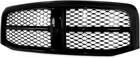 MIC Front Grille Grill Assembly Compatible with 2006 2007 2008 Dodge Ram 1500/2500 / 3500 (Gloss Black) in Saudi Arabia