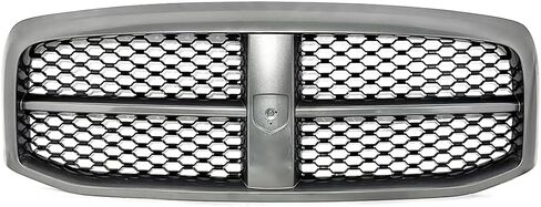 MIC Front Grille Grill Assembly Compatible with 2006 2007 2008 Dodge Ram 1500/2500 / 3500 (Gloss Black) in Saudi Arabia