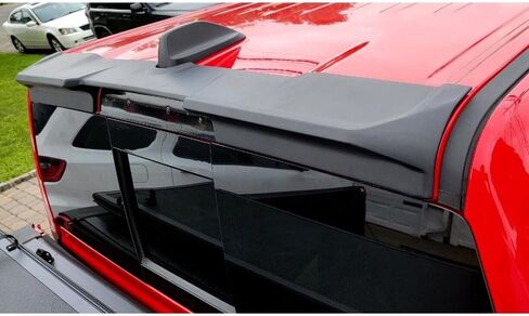 مناسب لجناح السقف الخلفي الأسود لـ 2019-2024 Dodge RAM 1500 Crew Cab Pickup - ملحق جناح الشاحنة العلوي الأنيق in Kuwait