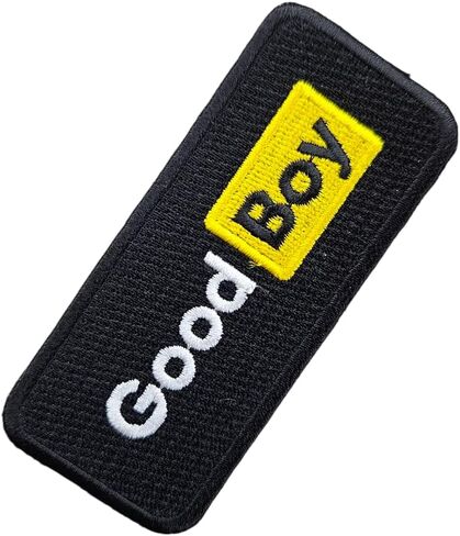 3.5" Embroidered Good Boy Iron On Patch | Decorative Hub Good Boy Applique Iron On/Sew On Patches for Clothing, Hats, Clothes, Backpacks, Holes, Jackets in Saudi Arabia