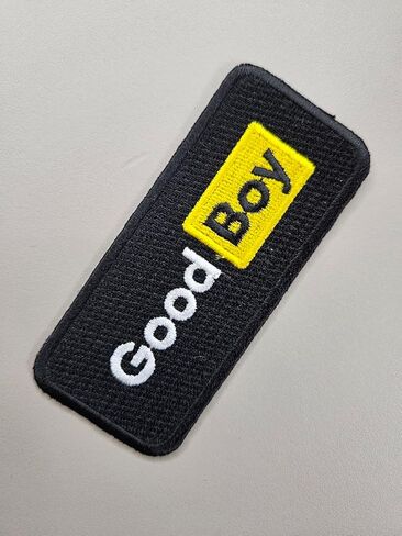3.5" Embroidered Good Boy Iron On Patch | Decorative Hub Good Boy Applique Iron On/Sew On Patches for Clothing, Hats, Clothes, Backpacks, Holes, Jackets in Saudi Arabia