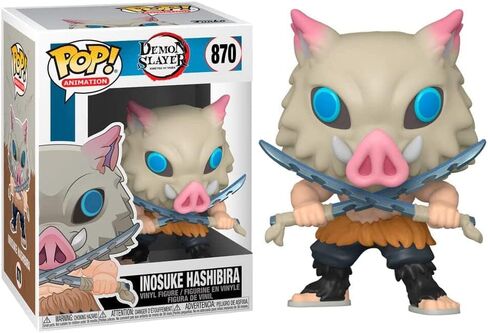 POP Anime - شخصية Inosuke Hashibira Funko من الفينيل (مع حافظة حماية صندوقية متوافقة)، متعددة الألوان، 3.75 بوصة in Saudi Arabia