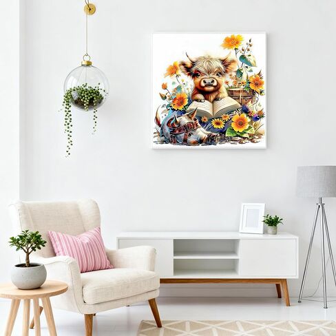 Apostle Colorful Flowers Diamond Art Kits for Adults, 5D Diamond Painting Kits for Beginners, DIY Full Drill Round Rhinestone Gem Art Crafts Paintings for Home Wall Decor Gifts 13.8x13.8 inch in Saudi Arabia
