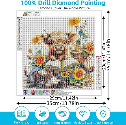 Apostle Colorful Flowers Diamond Art Kits for Adults, 5D Diamond Painting Kits for Beginners, DIY Full Drill Round Rhinestone Gem Art Crafts Paintings for Home Wall Decor Gifts 13.8x13.8 inch in Saudi Arabia