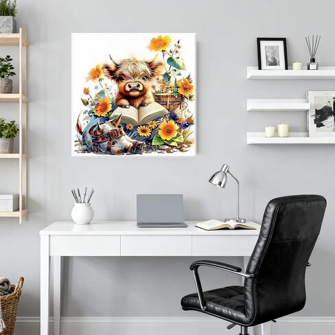 Apostle Colorful Flowers Diamond Art Kits for Adults, 5D Diamond Painting Kits for Beginners, DIY Full Drill Round Rhinestone Gem Art Crafts Paintings for Home Wall Decor Gifts 13.8x13.8 inch in Saudi Arabia